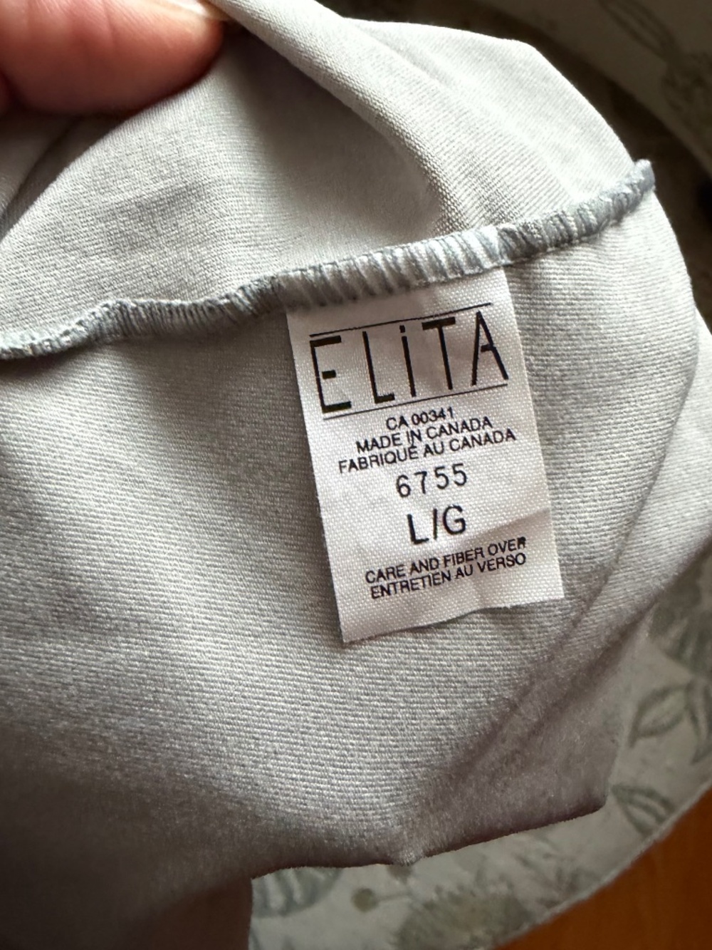 Light Grey Stretch Yoga Hoodie Top - size large - Picture 4 of 5